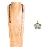 Dualité Sautoir — Big Flower Irisée