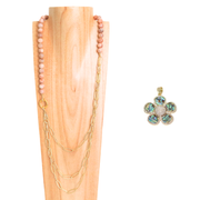 Dualité Sautoir — Big Flower Irisée