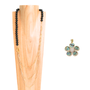 Dualité Sautoir — Big Flower Irisée