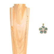 Dualité Sautoir — Big Flower Irisée - Perles de Culture