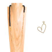 Dualité Sautoir — Cœur Perlé