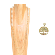 Dualité Sautoir — Arbre de Vie -Perles de Culture